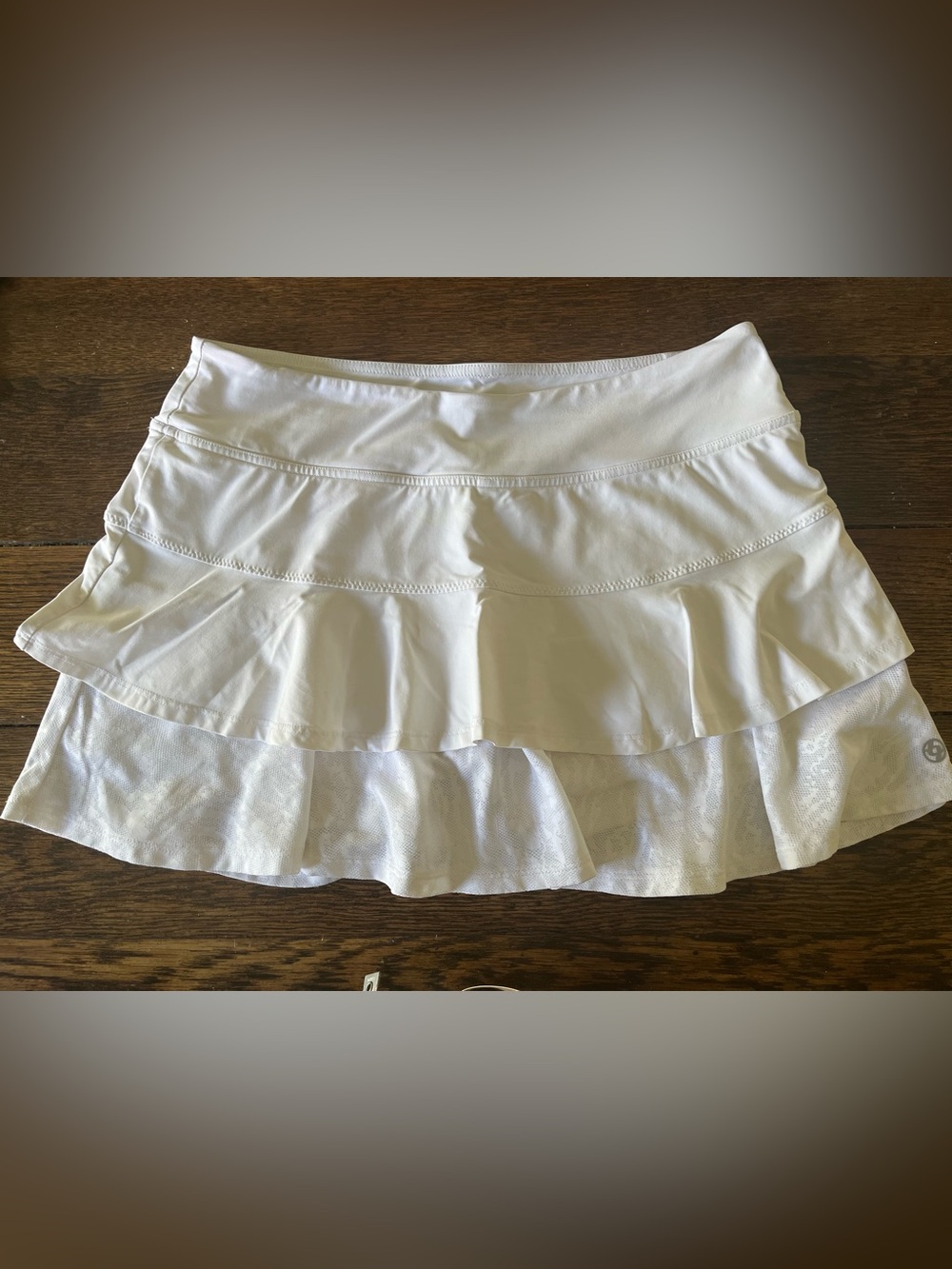 Lija White Tiered Ruffle Tennis Skirt